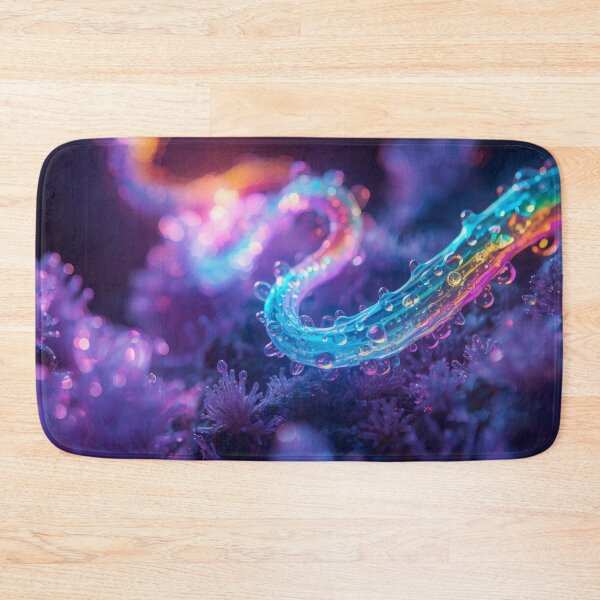 Item preview, Iridescent Rainbow Tendril In Bioluminescent Micro Cosmos designed and sold by monkeybusiness.pt.