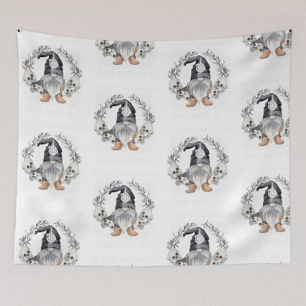 Item preview, Spooky Gnome Short and Mouthy Skull Design designed and sold by cerima.