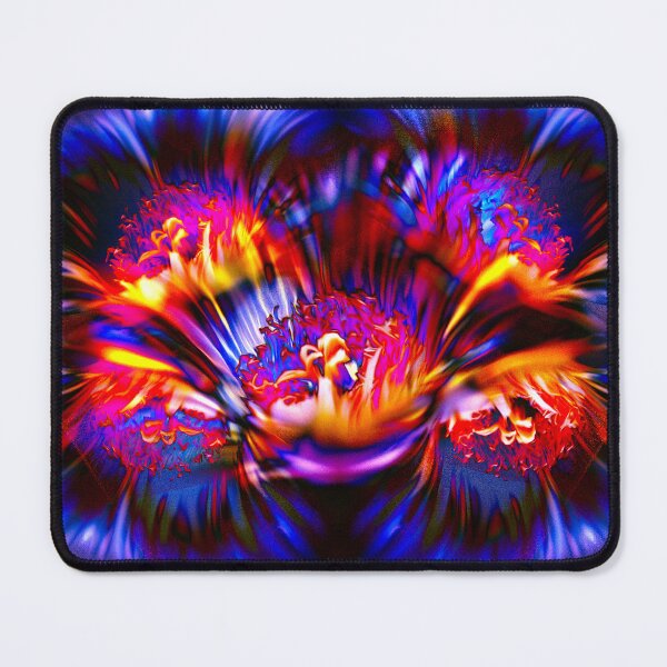 Item preview, Psychedelic floral explosion in neon colors designed and sold by JinxisArts.