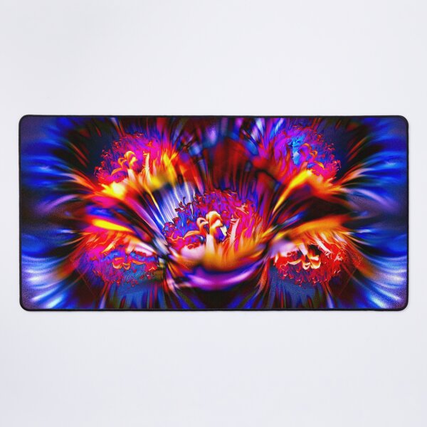 Item preview, Psychedelic floral explosion in neon colors designed and sold by JinxisArts.