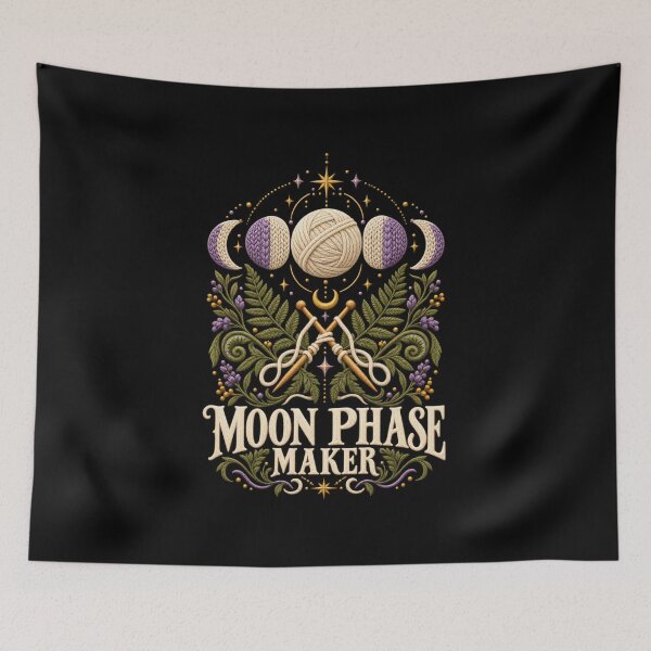 Item preview, Moon Phase Maker Knitting designed and sold by Text2tee.