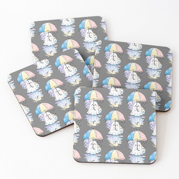 Item preview, Ghosts with Colourful Umbrellas Seamless Pattern designed and sold by Camel & Quirk.