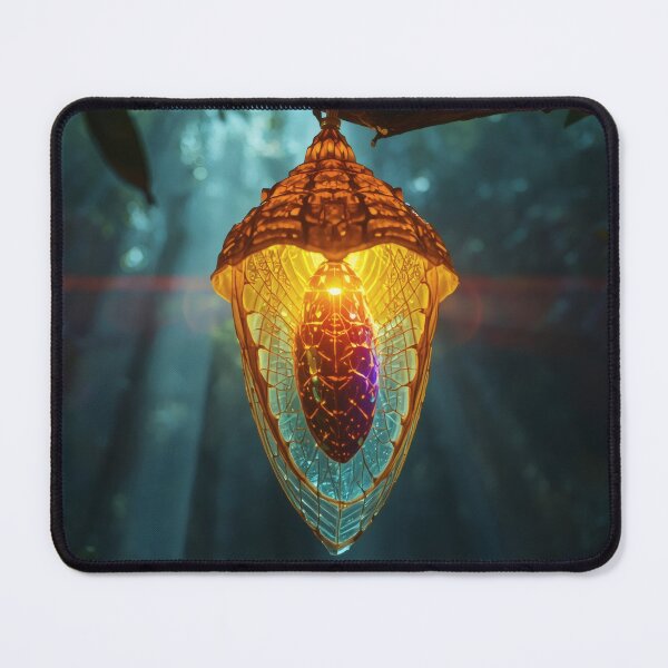 Item preview, Glowing Amber Pod In Dark Alien Forest designed and sold by monkeybusiness.pt.