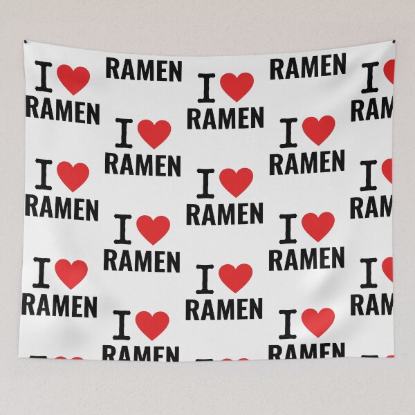 Item preview, I Heart Ramen Red Heart Graphic Typography For Noodle Lover And Foodie designed and sold by raedattia.