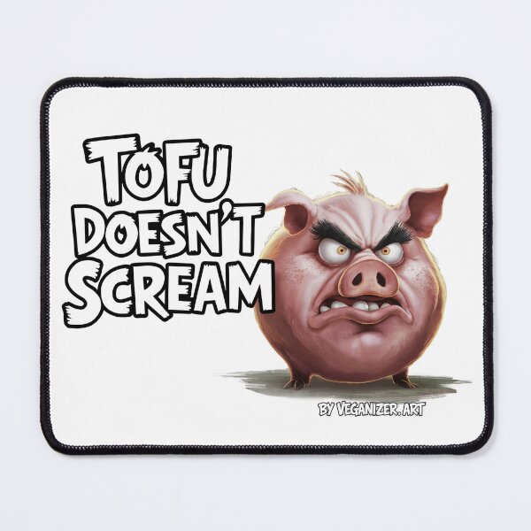 Item preview, Angry Pig Tofu Doesn't Scream Funny Vegan designed and sold by Veganizer.art.