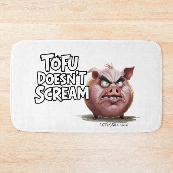 Item preview, Angry Pig Tofu Doesn't Scream Funny Vegan designed and sold by Veganizer.art.