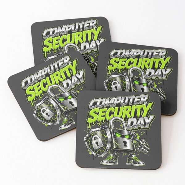Item preview, Computer Security Day Cyber Security Padlock Robot designed and sold by CloudyCatArt.