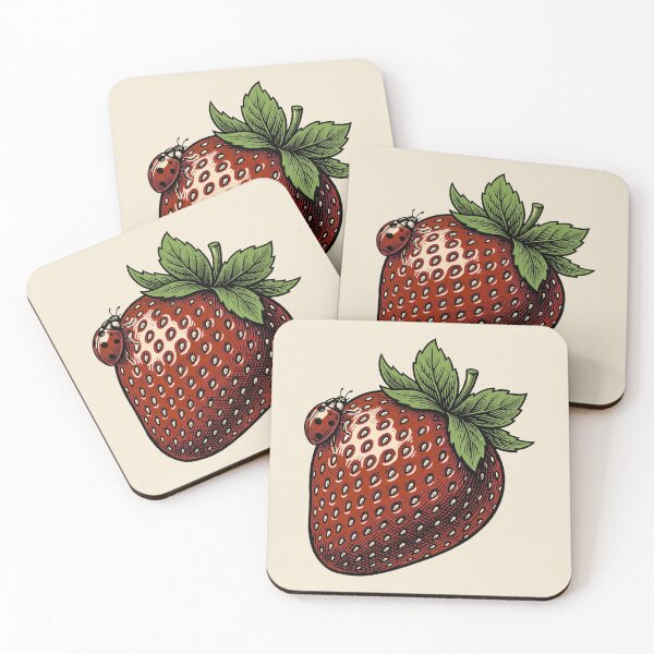 Item preview, Vintage Ladybug Strawberry Engraving designed and sold by Rariks.