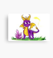 funky purple dragon Canvas Print