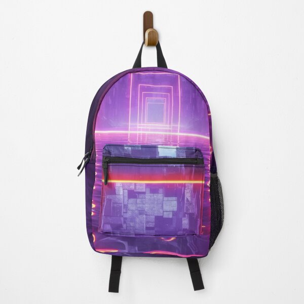Item preview, Glowing Neon Square Portal Over Purple Water designed and sold by monkeybusiness.pt.