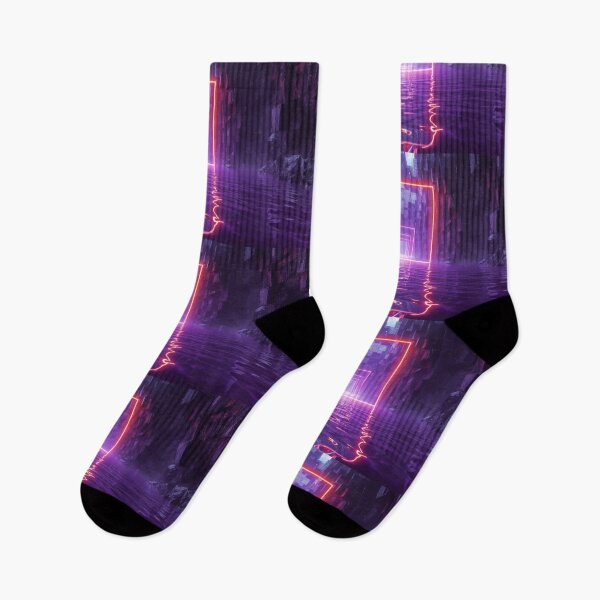 Item preview, Glowing Neon Square Portal Over Purple Water designed and sold by monkeybusiness.pt.