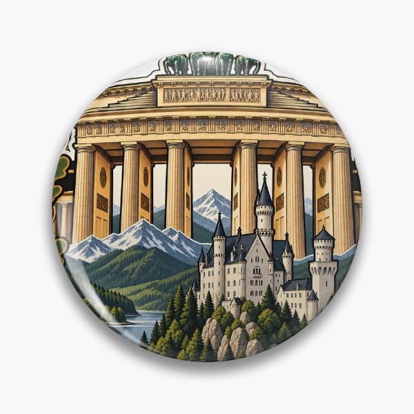 Item preview, Germany Landmarks – Brandenburg Gate & Bavarian Castle designed and sold by Christian Weiss.