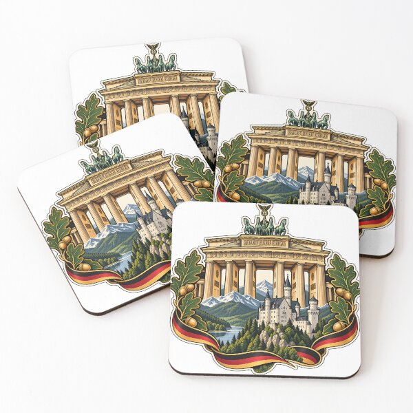 Item preview, Germany Landmarks – Brandenburg Gate & Bavarian Castle designed and sold by Christian Weiss.