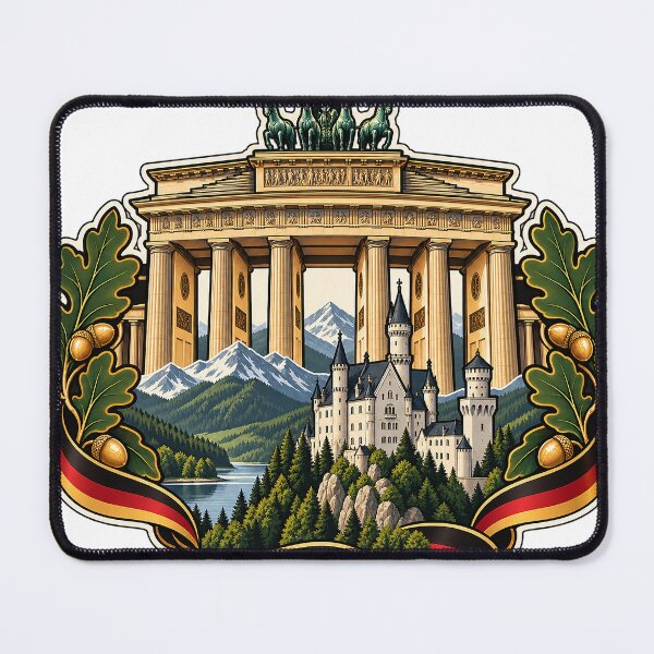 Item preview, Germany Landmarks – Brandenburg Gate & Bavarian Castle designed and sold by Christian Weiss.