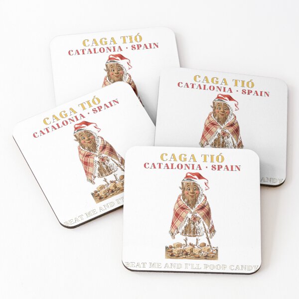Item preview, Caga Tió Funny Christmas Log T-Shirt designed and sold by FitEnvy.