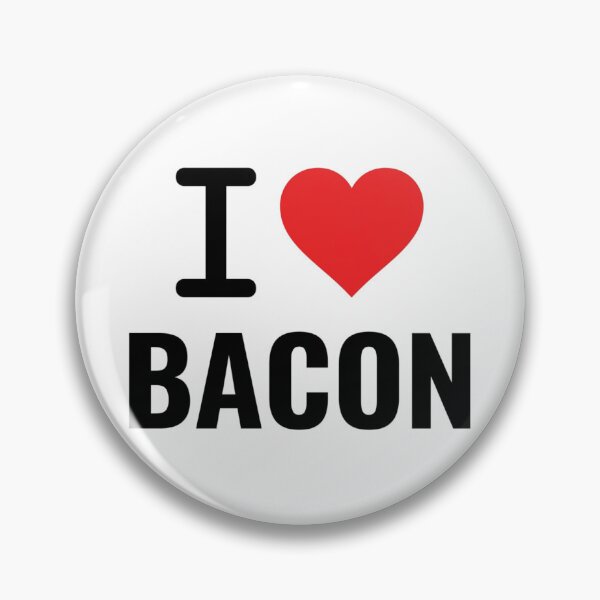 Item preview, I Heart Bacon Red Heart Graphic Typography For Breakfast Lover And Foodie designed and sold by raedattia.