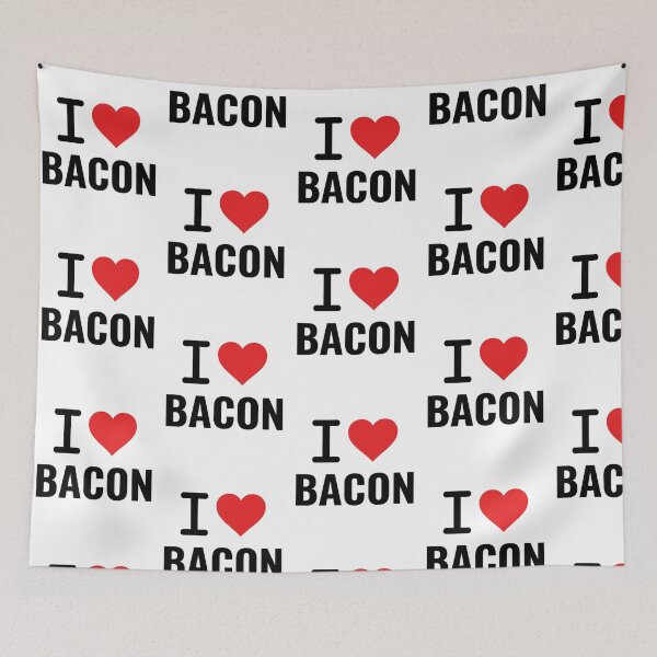 Item preview, I Heart Bacon Red Heart Graphic Typography For Breakfast Lover And Foodie designed and sold by raedattia.