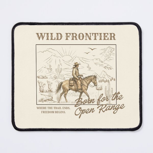 Item preview, Wild Frontier Cowboy Open Range Vintage Western Art designed and sold by KaBaRen.