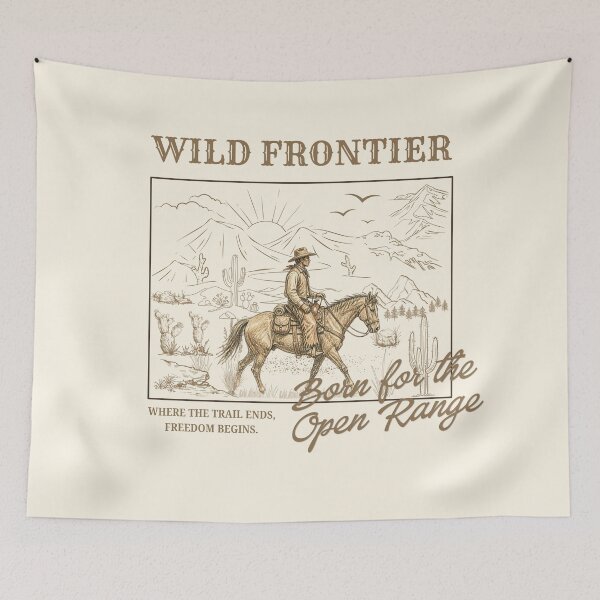 Item preview, Wild Frontier Cowboy Open Range Vintage Western Art designed and sold by KaBaRen.