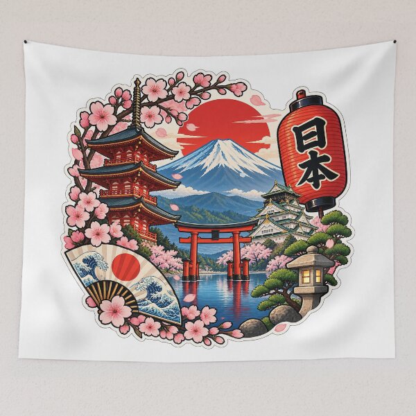 Item preview, Japan Icons – Mount Fuji, Torii & Sakura designed and sold by Christian Weiss.