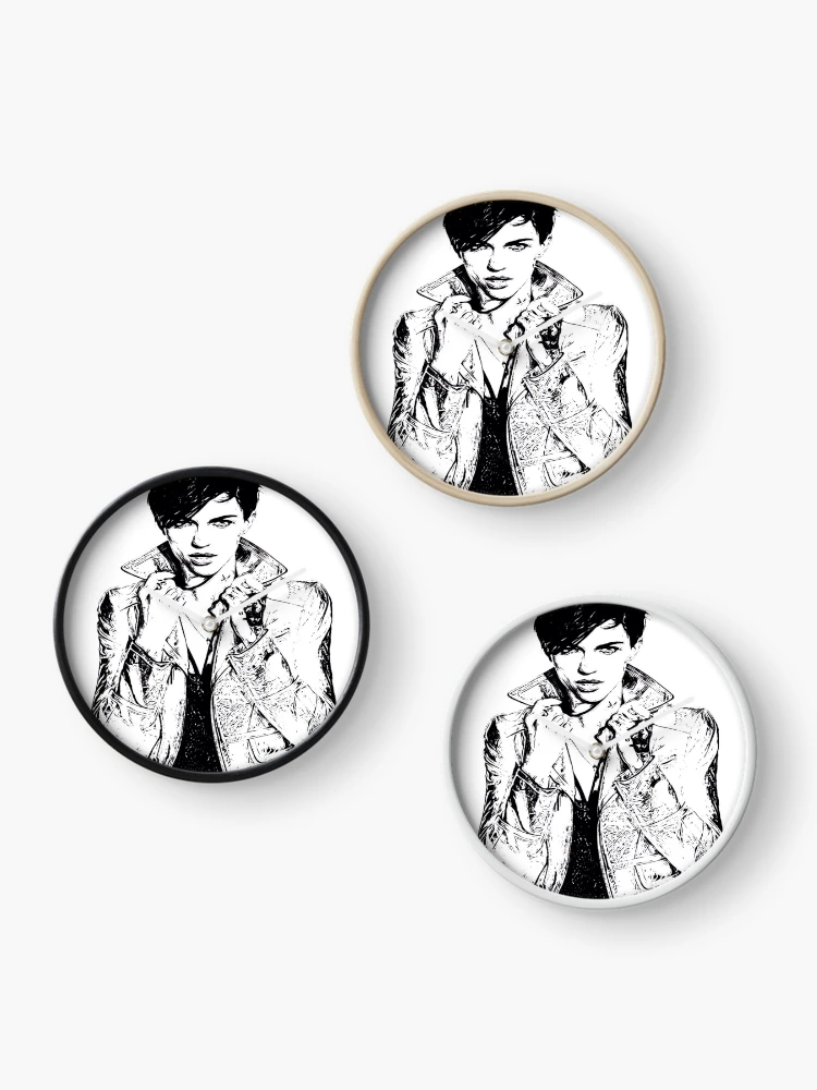 Thumbnail 3 of 4, Clock, Ruby Rose, Cosmo edit designed and sold by simpleswift.