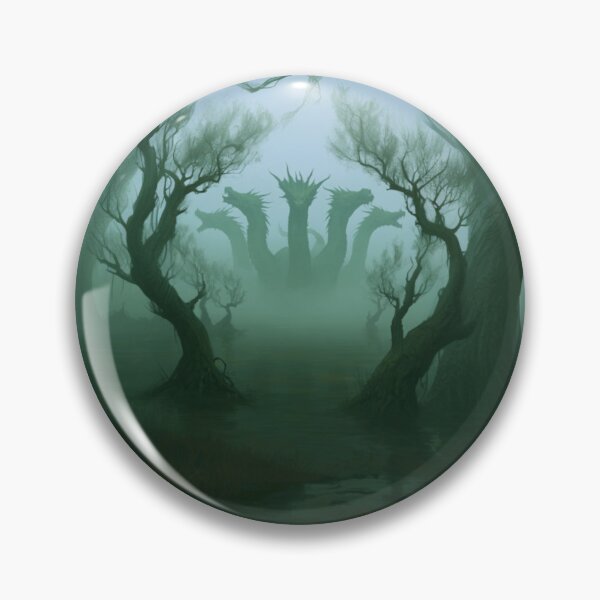 Item preview, A massive Hydra emerging from a mist-covered swamp, Fantasy & Mythological Creatures designed and sold by CDC40.