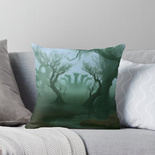 Item preview, A massive Hydra emerging from a mist-covered swamp, Fantasy & Mythological Creatures designed and sold by CDC40.