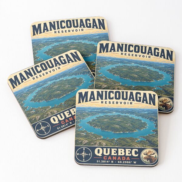 Item preview, Manicouagan Reservoir – Quebec Canada Retro Adventure designed and sold by naturalsurvival.