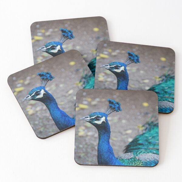 Item preview, Vibrant Blue Peacock Close-Up - Emerald Plumage Texture Vol. 2 designed and sold by BeyaDh.