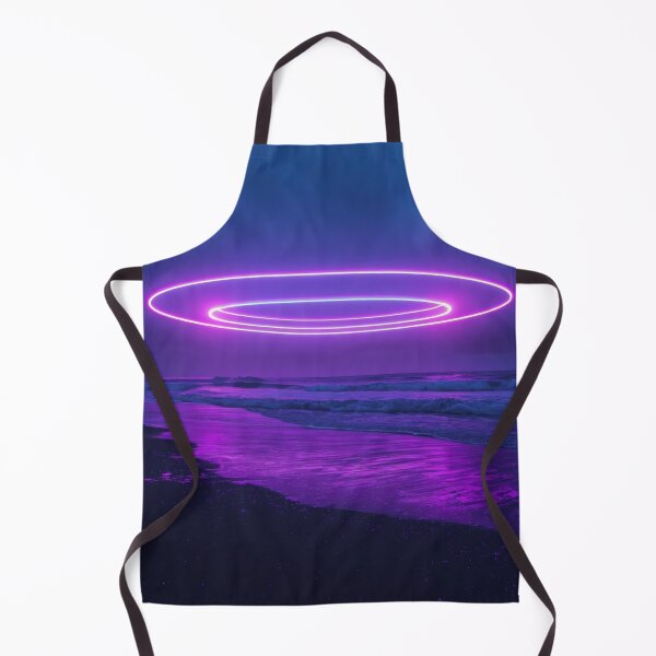 Item preview, Glowing Purple Neon Ring Over Ocean Waves designed and sold by monkeybusiness.pt.