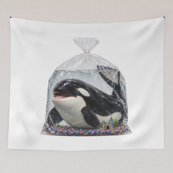 Item preview, Orca Whale In A Pet Store Fish Bag designed and sold by The Mellonaire.