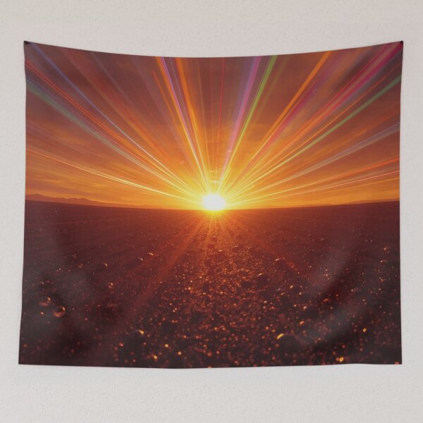 Item preview, Prismatic Sunburst Over Dark Desert Horizon designed and sold by monkeybusiness.pt.