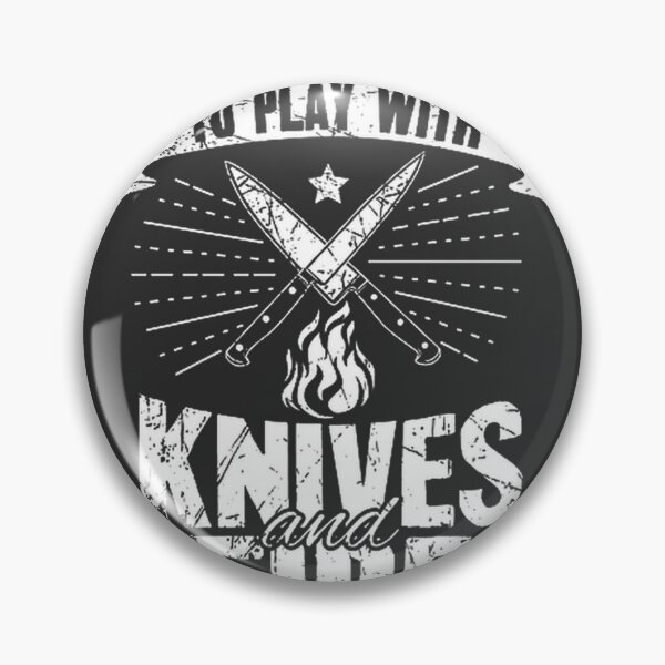 Item preview, Bold Chef Design Featuring Knives and Fire for Culinary Enthusiasts designed and sold by thiefofblood0w0.