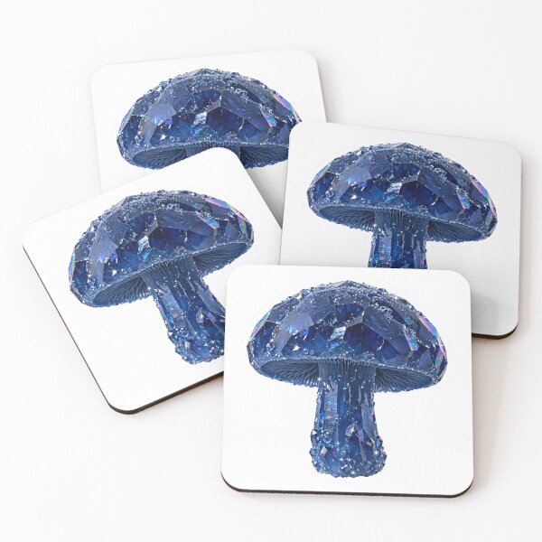 Item preview, Blue Indigo Milk Cap Mushroom Crystal Sticker - Rare Blue Fungi designed and sold by Crystal Critters .