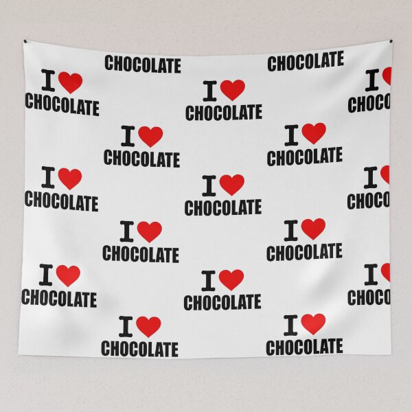 Item preview, I Heart Chocolate Red Heart Graphic Typography For Chocoholic Dessert Lover designed and sold by raedattia.
