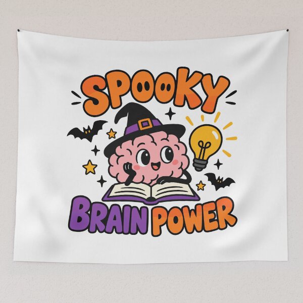 Item preview, Spooky Brain Power Halloween Cleverness designed and sold by CleanDecor.