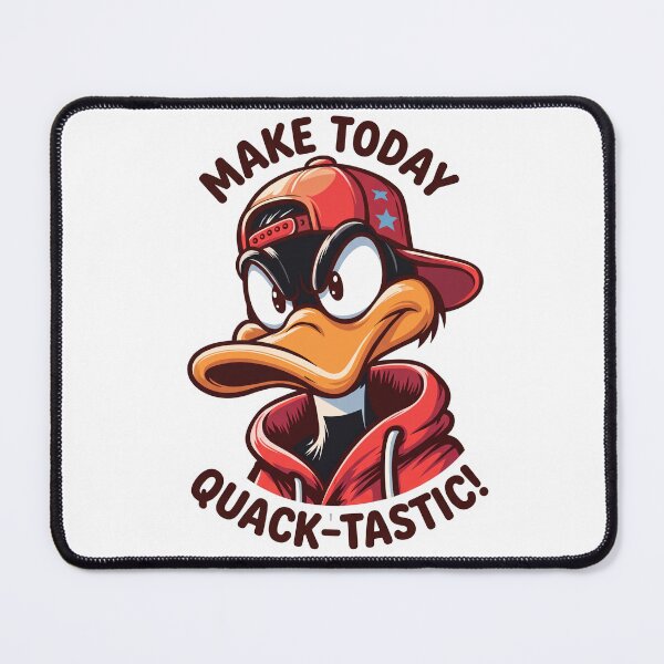 Item preview,  Make Today Quack-Tastic! — Red Cap Duck Cartoon designed and sold by Atlant11.