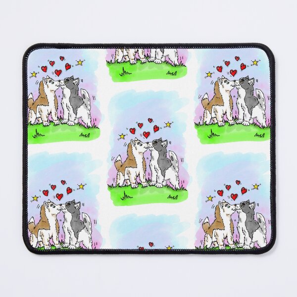 Item preview, Cute huskies in love designed and sold by RoseWolfGifts.