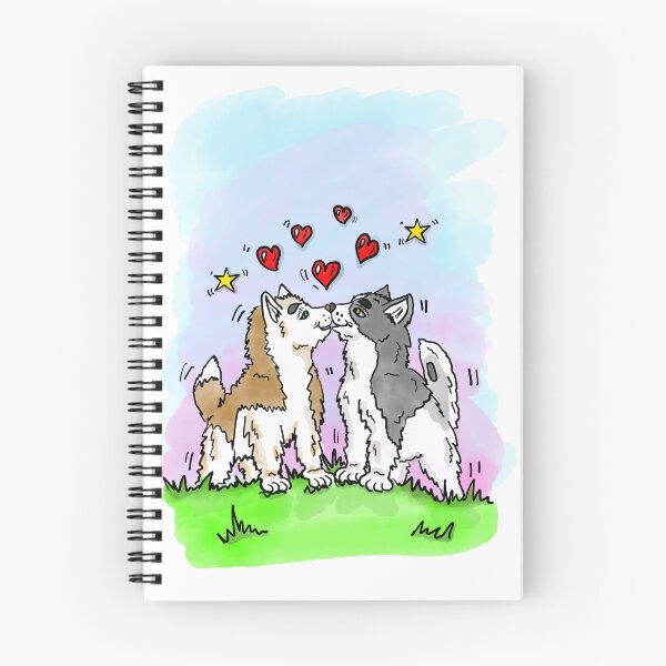 Item preview, Cute huskies in love designed and sold by RoseWolfGifts.