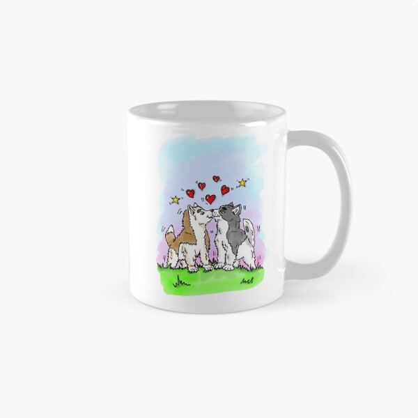 Item preview, Cute huskies in love designed and sold by RoseWolfGifts.