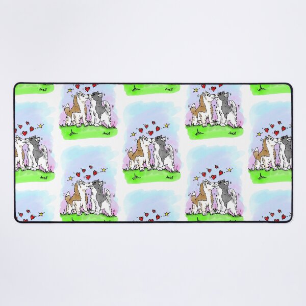 Item preview, Cute huskies in love designed and sold by RoseWolfGifts.