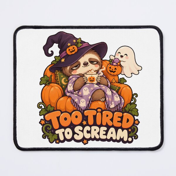 Item preview, Too Tired to Scream Sleepy Sloth – Funny Halloween Animal Design designed and sold by LABUTI-SHOP.