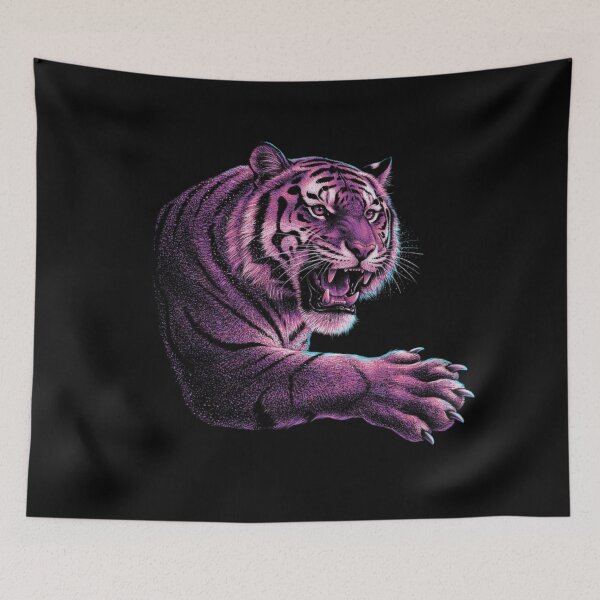 Item preview, an aggressive roaring tiger designed and sold by 123ks.