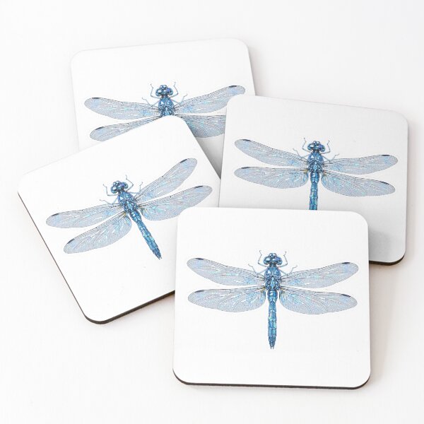 Aperçu de l'œuvre Autocollant Libellule Cristal Bleue - Libellule Cristal Couleur Réelle créée et vendue par Crystal Critters .