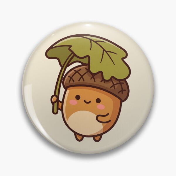 Item preview, Cute Acorn Character with Oak Leaf Umbrella designed and sold by Rariks.