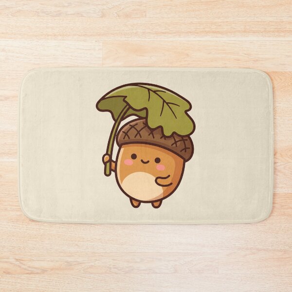 Item preview, Cute Acorn Character with Oak Leaf Umbrella designed and sold by Rariks.
