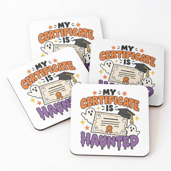 Item preview, My Certificate Is Haunted Paranormal Achievement Humor designed and sold by CleanDecor.