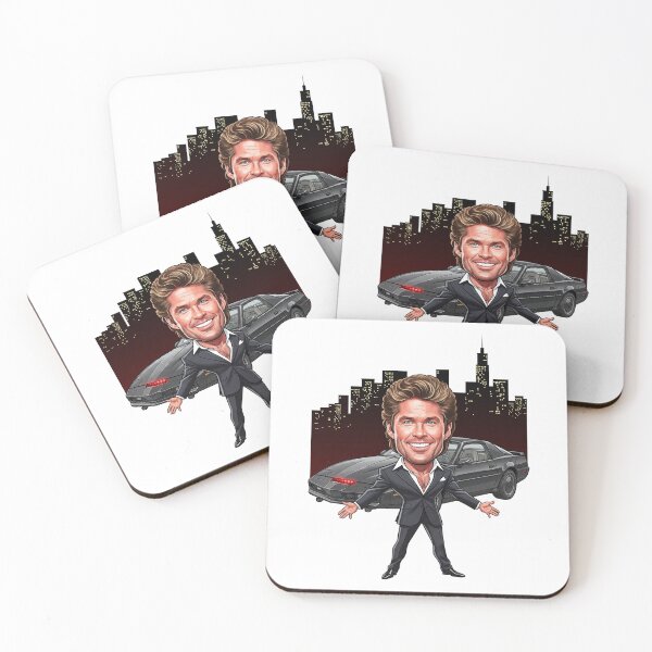 Item preview, Fany caricature  City at night David Hasselhoff Knight Rider designed and sold by vectorlove.