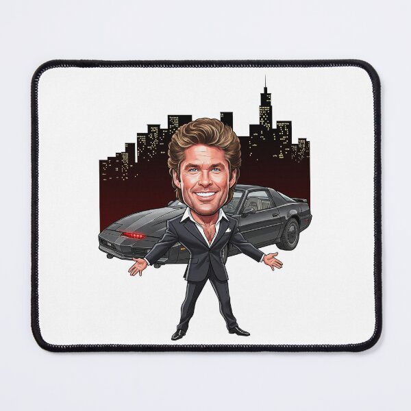 Item preview, Fany caricature  City at night David Hasselhoff Knight Rider designed and sold by vectorlove.