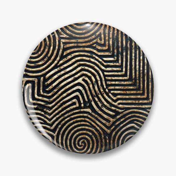Item preview, Golden Swirl Vermiculation Maze Line Art designed and sold by Piotrek0001.